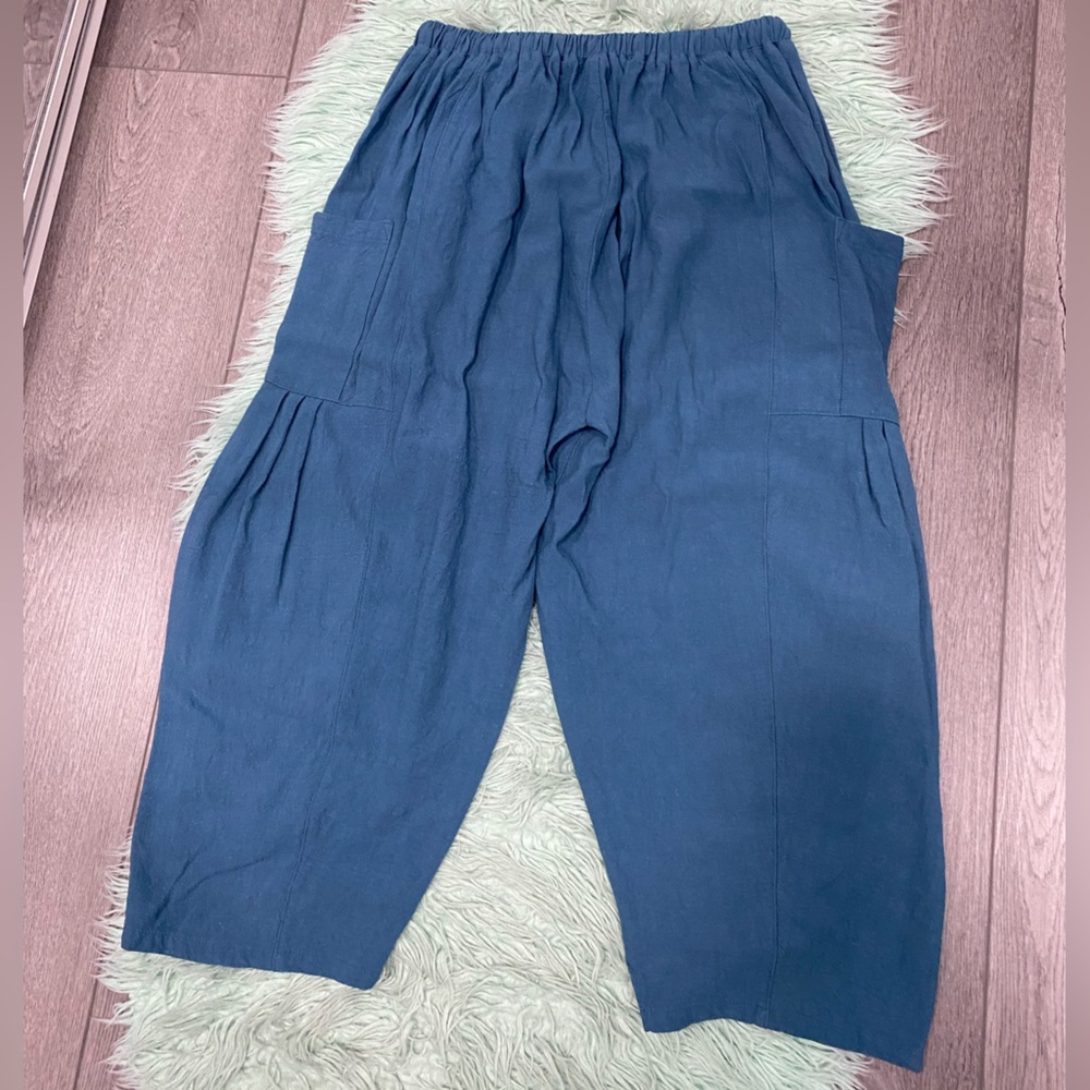 Tarse Women's Teal Wide Leg Pants - Picture 3 of 6